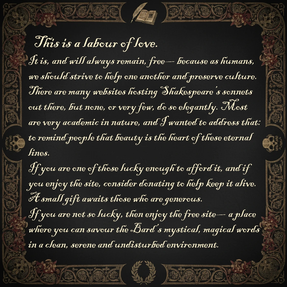 Custom overlay image for the sonnets app